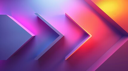 Create an arrow design that incorporates a gradient color scheme. How does the gradient enhance the visual impact of the arrow