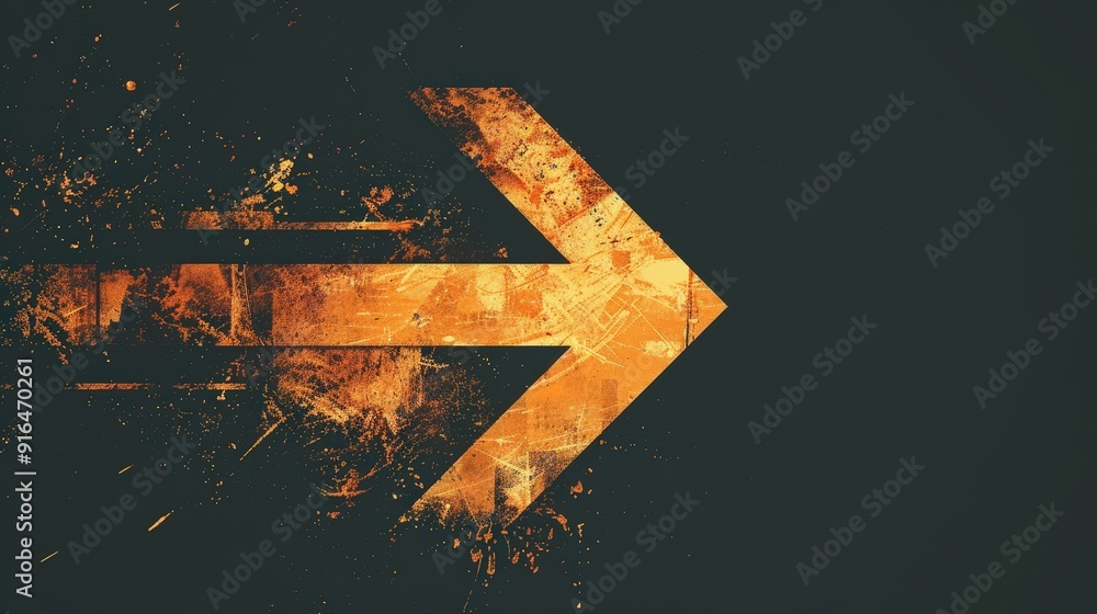 Poster create an arrow incorporated into a text design. how do you blend the arrow with typography to creat