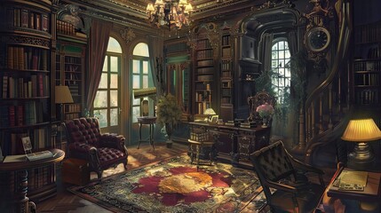 Fireplace in the old house