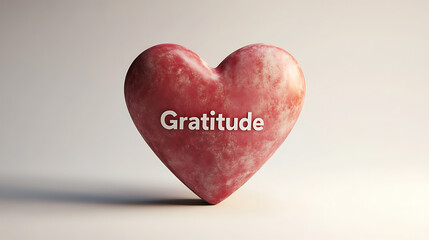 Fototapeta premium A textured red heart with the word 