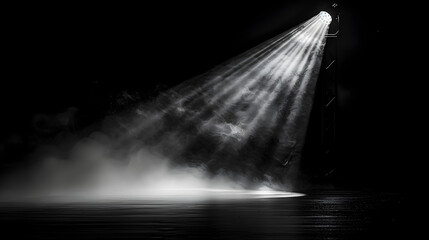 Lichtspot in der Dunkelheit, made by AI