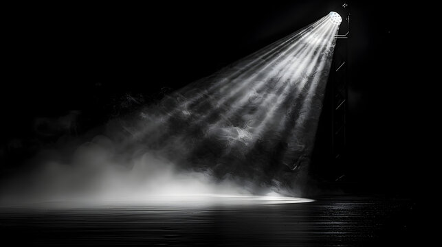Lichtspot in der Dunkelheit, made by AI