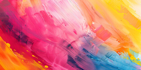 Vibrant Abstract Colorful Brush Strokes - Dynamic Artistic Expression and Modern Creative Design