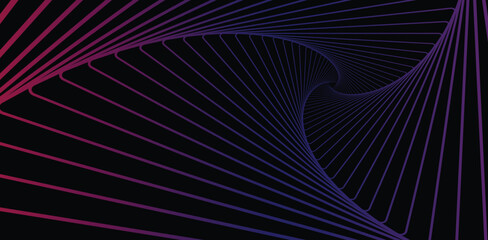 Dark background with circular staircase shaped lines