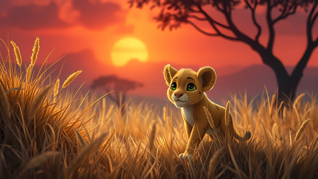 Era uma vez, em uma savana distante, um pequeno le&atilde;o chamado Leo. Leo era curioso e adorava explorar. Ele tinha uma juba fofa e grandes olhos brilhantes.
