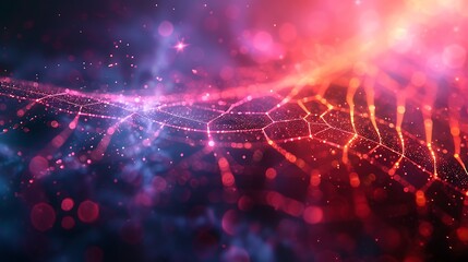 A background of abstract lines texture, intricate and dynamic lines forming a web, neon colors, futuristic and vibrant look, hd quality, natural look. --ar 16:9 --v 6.0 --s 250 --style raw