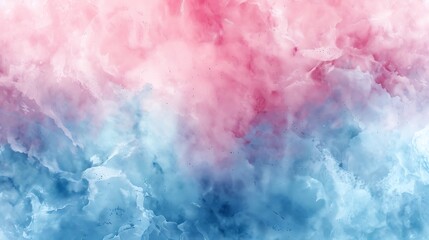 Fototapeta premium A background of abstract watercolor blends, smooth transitions of soft pastel colors blending seamlessly, light blue and pink hues, with a dreamy and ethereal feel, subtle texture, hd quality,