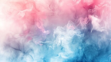 Fototapeta premium A background of abstract watercolor blends, smooth transitions of soft pastel colors blending seamlessly, light blue and pink hues, with a dreamy and ethereal feel, subtle texture, hd quality,