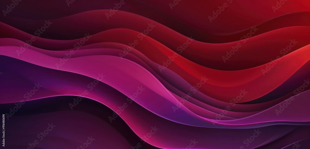 Poster abstract background, smooth gradient from dark amethyst purple to deep ruby red
