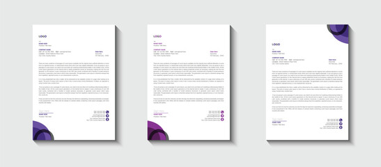 Modern corporate letterhead template design