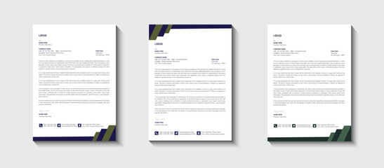 Modern corporate letterhead template design