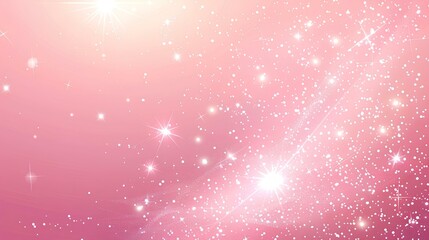 Pink background with stars, a cute and simple design with a pink gradient background and white dots in the middle of the screen, style of Japanese animation.