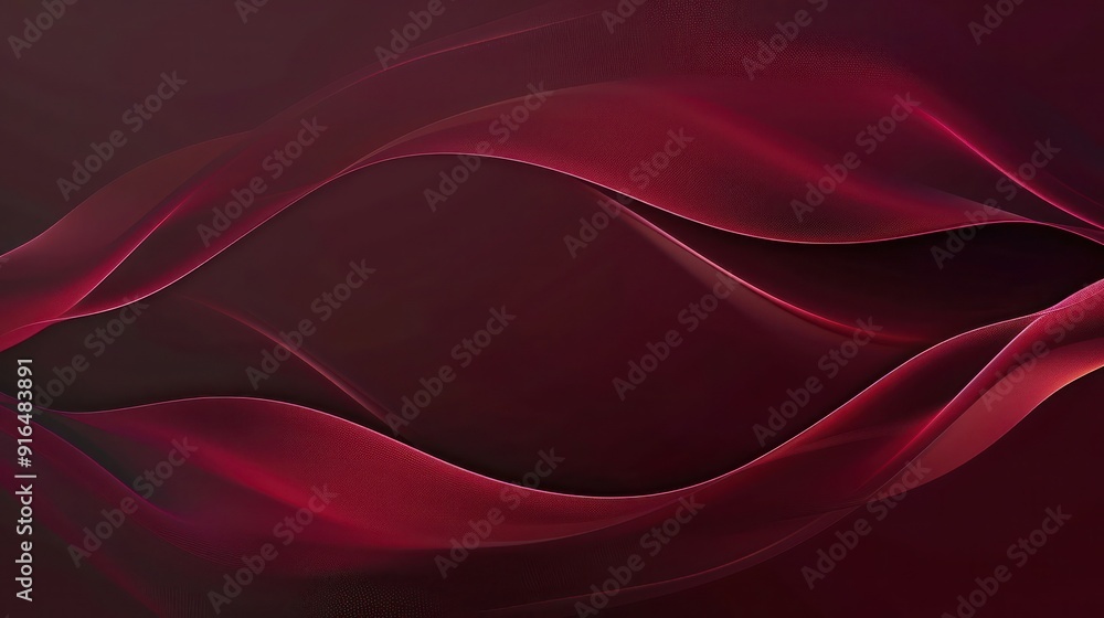 Poster abstract background, smooth gradients of deep garnet red form a minimalist and elegant design