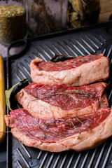 raw beef steak