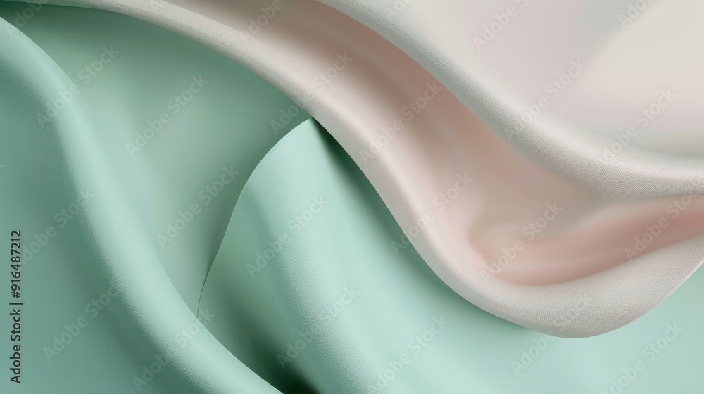 Aufkleber abstract background, soft gradients of sage green and dusty rose forming a calming and elegant desig