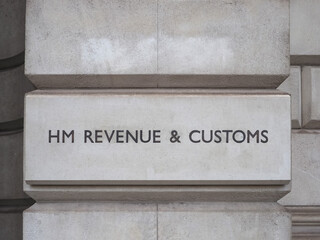 HM Revenue and Customs sign in London