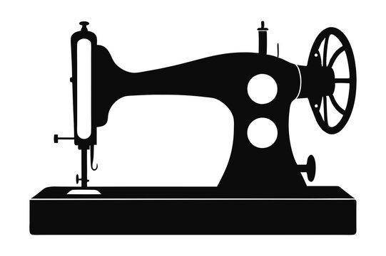 recommend clip art: Sewing Machine Silhouette Vector illustration.