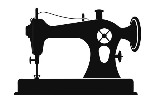 recommend clip art: Sewing Machine Silhouette Vector illustration.