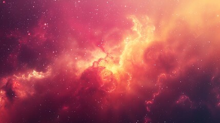 Fototapeta premium A background of galaxy nebula texture, vast universe with twinkling stars, vibrant nebulae, and colorful cosmic clouds, shades of pink and orange, otherworldly and enchanting feel, hd quality,
