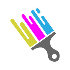 Painting icon logo design