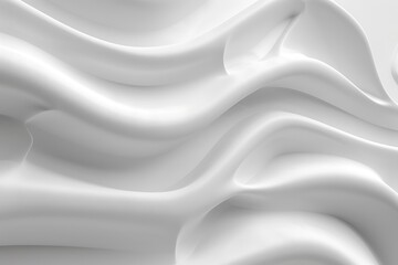 Fototapeta premium Abstract White Draped Fabric