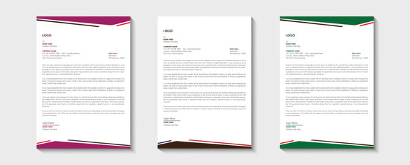 Modern corporate letterhead template design