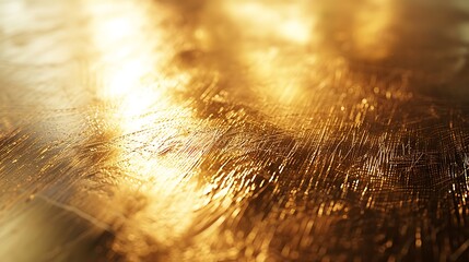Obraz premium A background of metallic sheen, reflective surfaces with a brushed metal texture, gold color, sleek and shiny look, luxurious feel, hd quality, natural look. --ar 16:9 --v 6.0 --s 250 --style raw