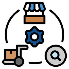 Supplier Management Icon For Design Element