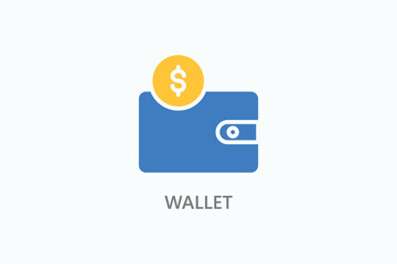 Wallet Vector Icon Or Logo Illustration