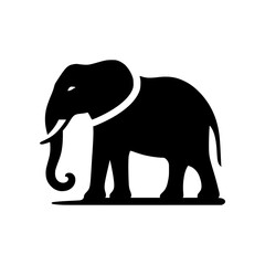 Obraz premium Minimalist elephant logo