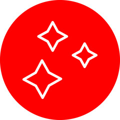 Stars Vector Line White Circle Red
