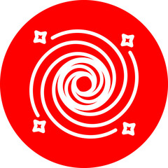 Black Hole Vector Line White Circle Red