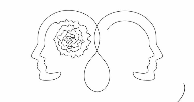 design for Metaphor bipolar disorder, Parkinson, Double face, Split personality and Mental health illness.