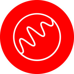 Mercury Vector Line White Circle Red