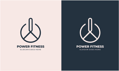 Power Fitness Logo Design template, is a suitable option for business or individuals in the fitness industry vector design template.