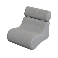 armchair isolate on a transparent background, comfortable furniture for home interior, 3D illustration, cg render