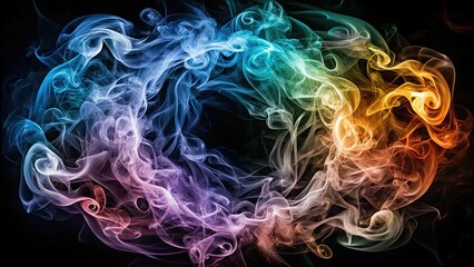 Fototapeta premium Swirling smoke pattern representing mysterious and exciting aspects of friendships, friendship, abstract, texture, background