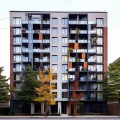 Obraz premium the AI Image Generator, Construction of residential building