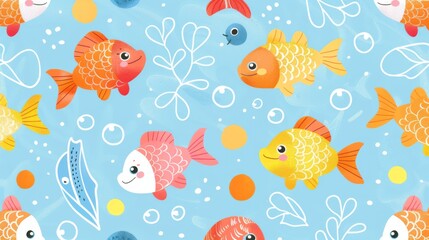 Naklejka premium Light Blue Bubbly Patterns