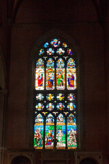 Stained glass in Basilica dei Santi Giovanni e Paolo