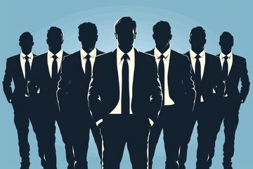 Silhouettes of Men in Suits