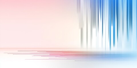 Futuristic Cityscape with Digital Lines and Data Points in Urban Decay