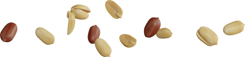 peanuts flying in the air