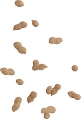 peanuts flying in the air
