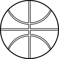 Basketball Ball Outline