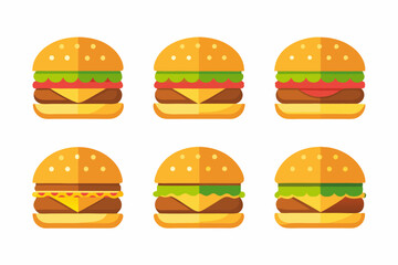 Sets Burger icon vector. Burger logo for web design