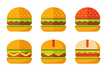 Sets Burger icon vector. Burger logo for web design