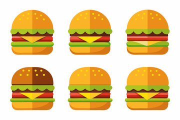 Sets Burger icon vector. Burger logo for web design