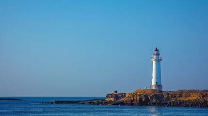 A famous lighthouse, an iconic structure guiding ships safely into the harbor.