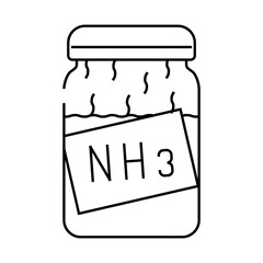 ammonia smell line icon vector. ammonia smell sign. isolated contour symbol black illustration